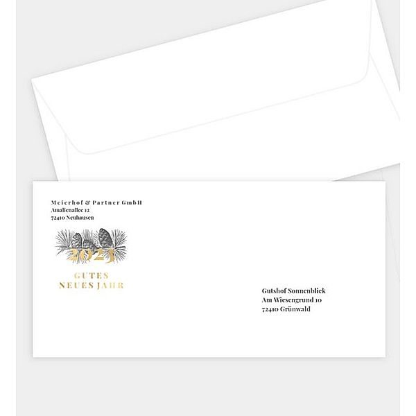 Briefumschlag Der Zapfen, DIN lang Briefumschlag gerade (220 x 110mm)