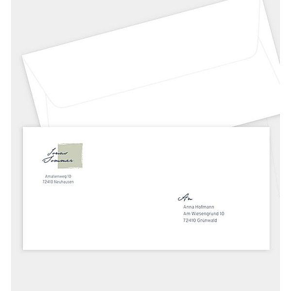 Briefumschlag Dezente Collage, DIN lang Briefumschlag gerade (220 x 110mm)