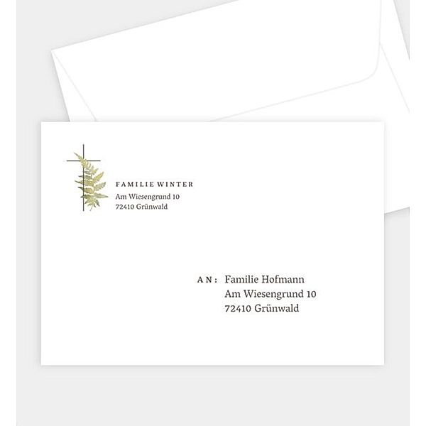 Briefumschlag Dezentes Aquarelle Clipart, B6 Briefumschlag gerade (176 x 125mm)