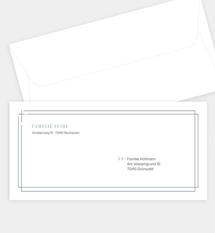 Briefumschlag Doppelter Rahmen, DIN lang Briefumschlag gerade 220 x 110mm |  Weltbild.at