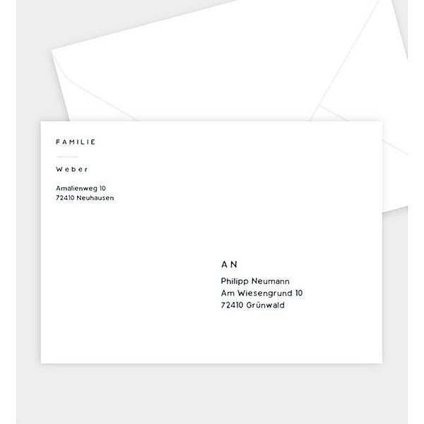 Briefumschlag Dreiklang, B6 Briefumschlag spitz (176 x 125mm)