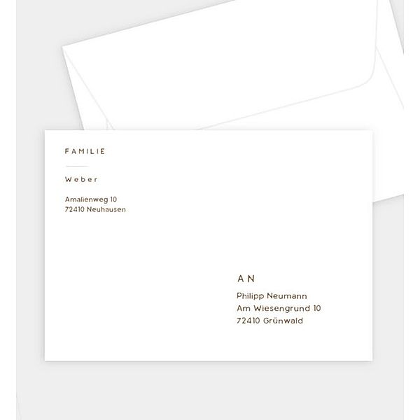 Briefumschlag Dreiklang · Crafty, C6 Briefumschlag gerade (162 x 114mm)