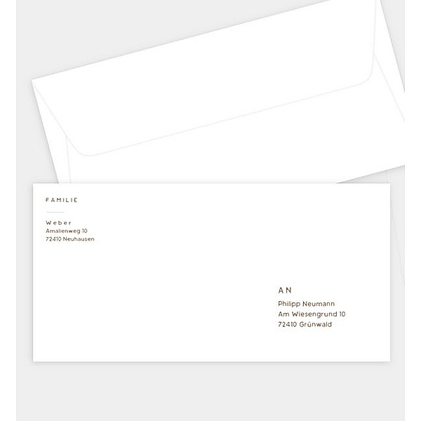 Briefumschlag Dreiklang · Crafty, DIN lang Briefumschlag gerade (220 x 110mm)