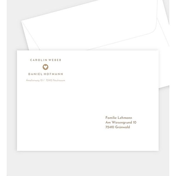 Briefumschlag Easy Wedding, B6 Briefumschlag gerade (176 x 125mm)