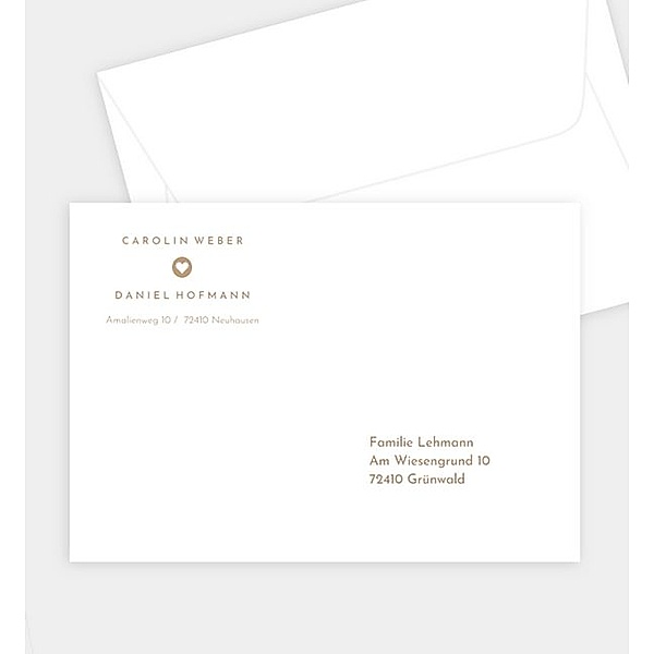 Briefumschlag Easy Wedding, C6 Briefumschlag gerade (162 x 114mm)
