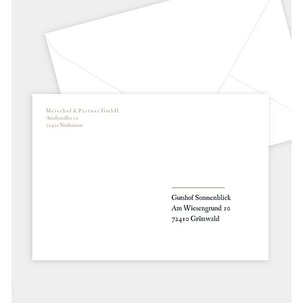 Briefumschlag Einfach Himmlisch, C6 Briefumschlag spitz (162 x 114mm)
