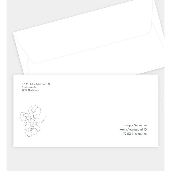 Briefumschlag Everlasting Garden, DIN lang Briefumschlag gerade (220 x 110mm)