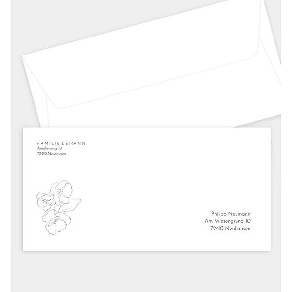 Briefumschlag Everlasting Garden, DIN lang Briefumschlag gerade (220 x 110mm)