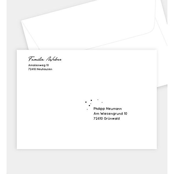 Briefumschlag Familienpost · Crafty, B6 Briefumschlag gerade (176 x 125mm)