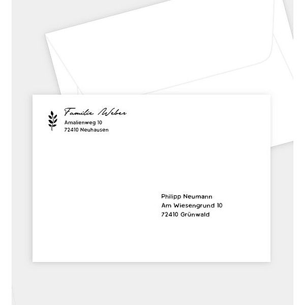 Briefumschlag Familienpost · Crafty, C6 Briefumschlag gerade (162 x 114mm)