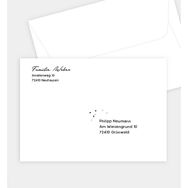 Briefumschlag Familienpost · Crafty, C6 Briefumschlag gerade (162 x 114mm)