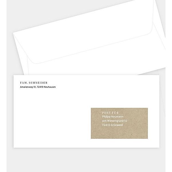 Briefumschlag Familienzeit, DIN lang Briefumschlag gerade (220 x 110mm)