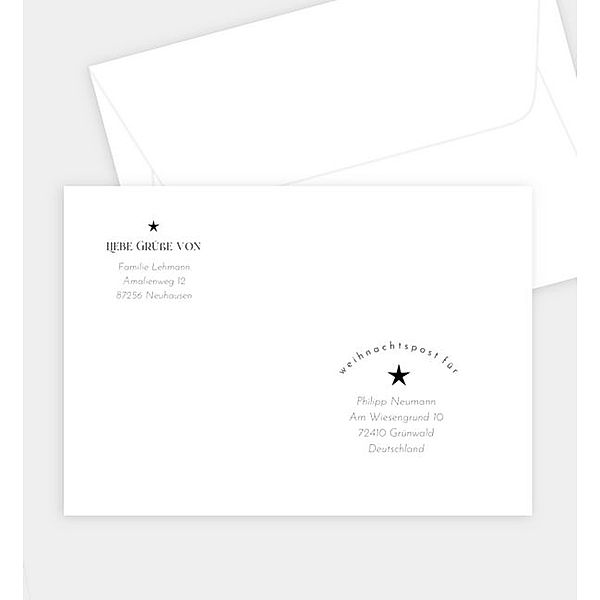 Briefumschlag Festive Greetings, C6 Briefumschlag gerade (162 x 114mm)