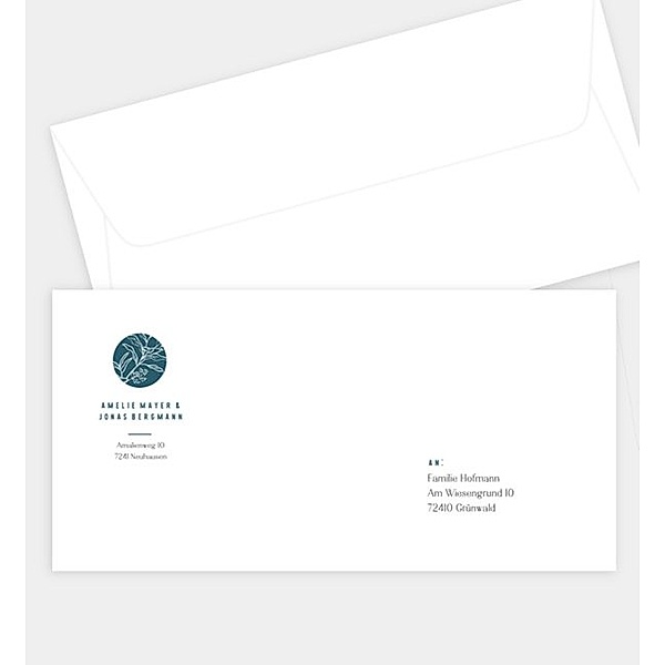 Briefumschlag Fioritura, DIN lang Briefumschlag gerade (220 x 110mm)
