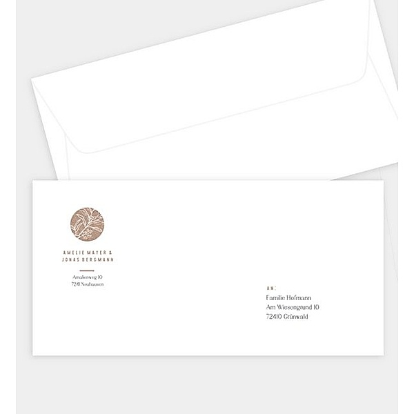 Briefumschlag Fioritura · Vintage, DIN lang Briefumschlag gerade (220 x 110mm)