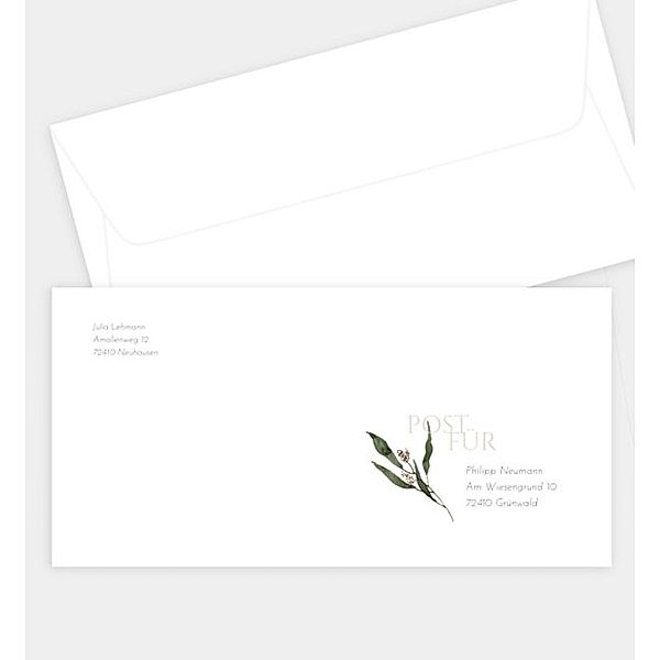 Briefumschlag Fleur-Bohème, DIN lang Briefumschlag gerade (220 x 110mm)