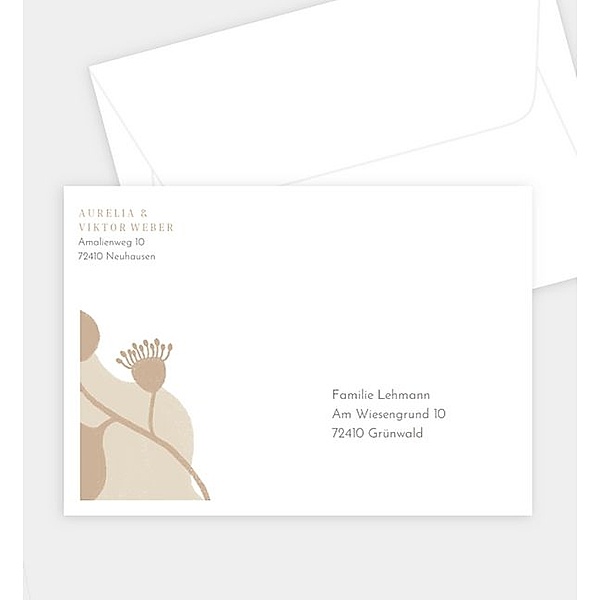 Briefumschlag Flor, C6 Briefumschlag gerade (162 x 114mm)