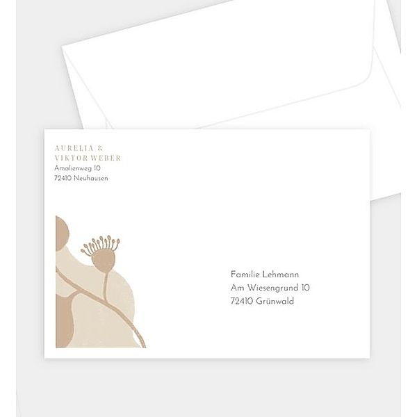 Briefumschlag Flor, C6 Briefumschlag gerade (162 x 114mm)