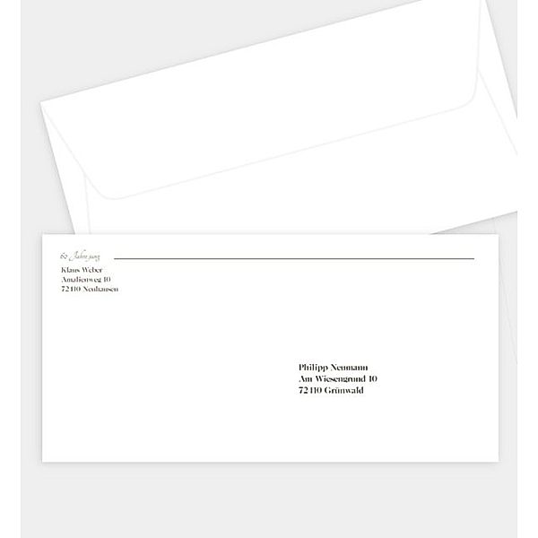 Briefumschlag Flügelreigen, DIN lang Briefumschlag gerade (220 x 110mm)