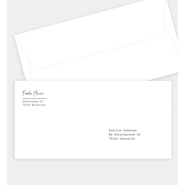 Briefumschlag Fotostreifen, DIN lang Briefumschlag gerade (220 x 110mm)