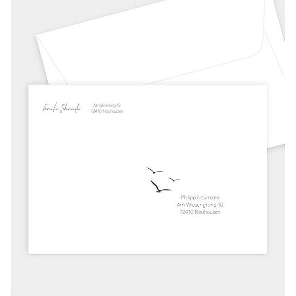 Briefumschlag Free Birds, B6 Briefumschlag gerade (176 x 125mm)