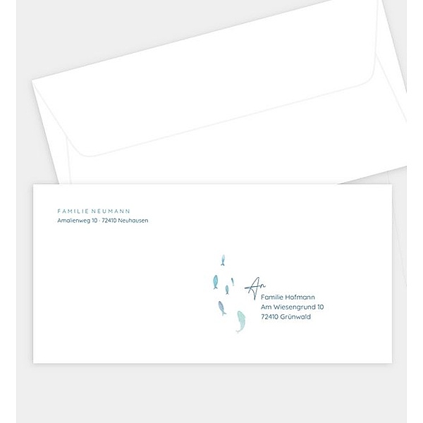 Briefumschlag Freudenquelle, DIN lang Briefumschlag gerade (220 x 110mm)