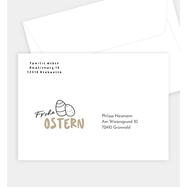 Briefumschlag Frisch geschlüpft · Ausmalkarte, B6 Briefumschlag gerade (176 x 125mm)
