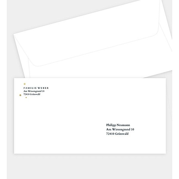 Briefumschlag Fröhliche Party · Crafty, DIN lang Briefumschlag gerade (220 x 110mm)