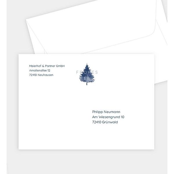Briefumschlag Frozen Forest, C6 Briefumschlag gerade (162 x 114mm)