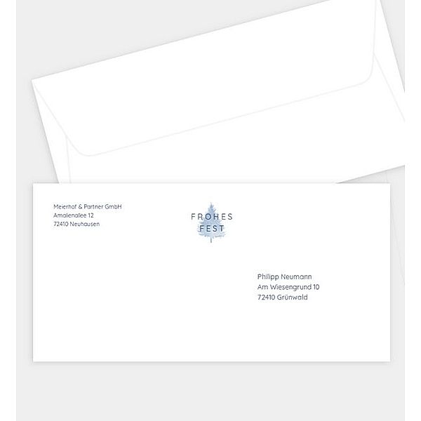 Briefumschlag Frozen Forest, DIN lang Briefumschlag gerade (220 x 110mm)