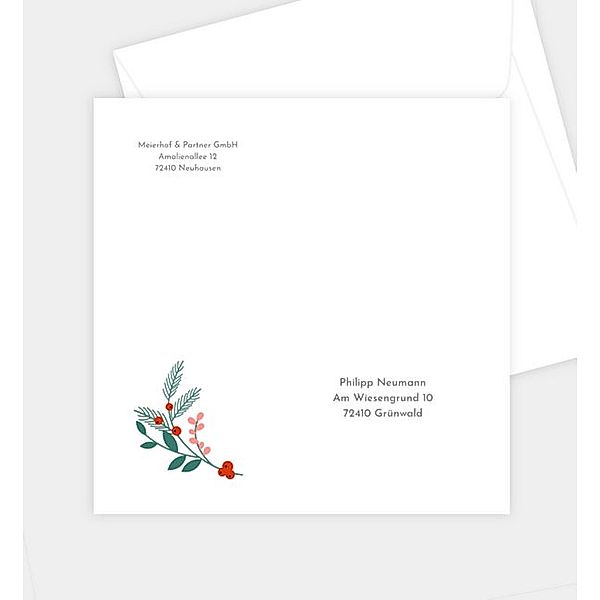 Briefumschlag Frozen Wreath - Crafty, Briefumschlag gerade (160 x 160mm)