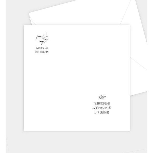 Briefumschlag Frühjahrsfreude, Briefumschlag spitz (160 x 160mm)