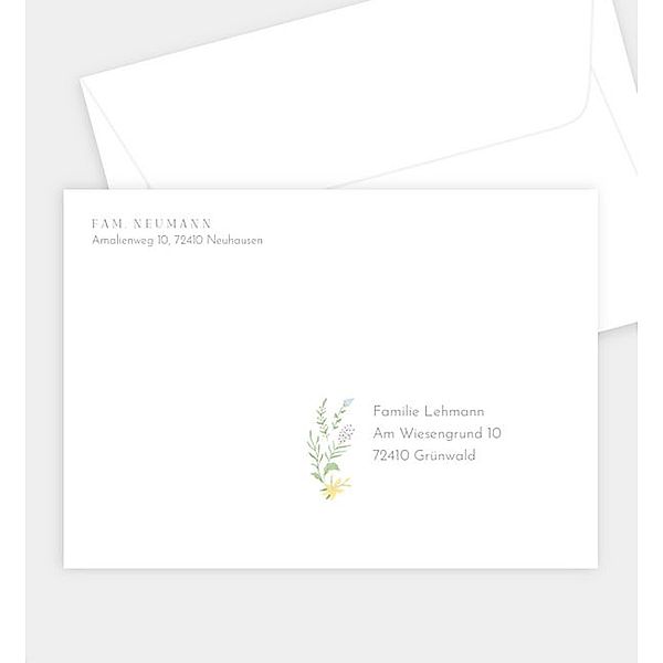 Briefumschlag Frühlingsduft, B6 Briefumschlag gerade (176 x 125mm)