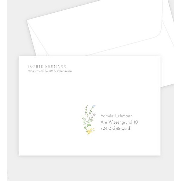 Briefumschlag Frühlingsduft, C6 Briefumschlag gerade (162 x 114mm)