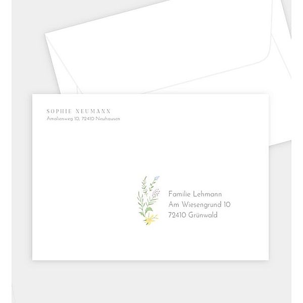 Briefumschlag Frühlingsduft, C6 Briefumschlag gerade (162 x 114mm)