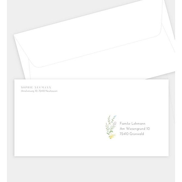Briefumschlag Frühlingsduft, DIN lang Briefumschlag gerade (220 x 110mm)