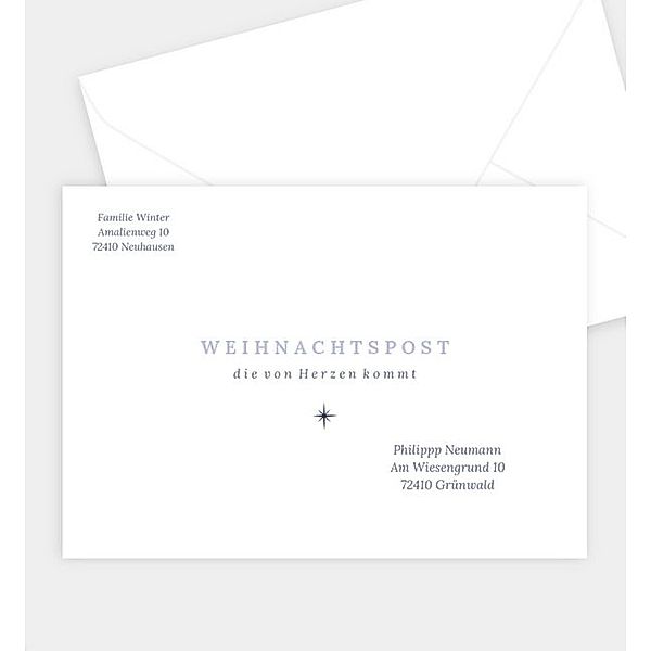 Briefumschlag Funkelnde Nacht · Crafty, B6 Briefumschlag spitz (176 x 125mm)