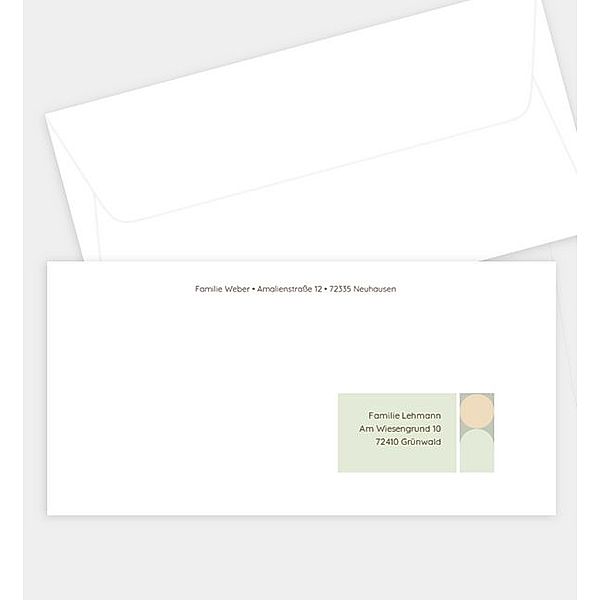 Briefumschlag Geometrie, DIN lang Briefumschlag gerade (220 x 110mm)