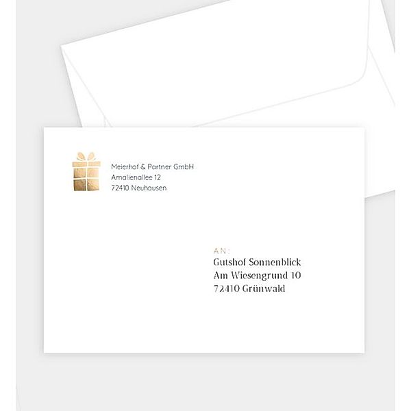 Briefumschlag Glänzendes Präsent · Crafty, C6 Briefumschlag gerade (162 x 114mm)