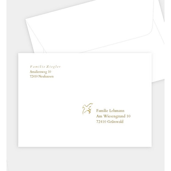 Briefumschlag Golden Pattern, C6 Briefumschlag gerade (162 x 114mm)