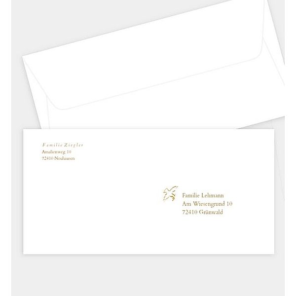 Briefumschlag Golden Pattern, DIN lang Briefumschlag gerade (220 x 110mm)