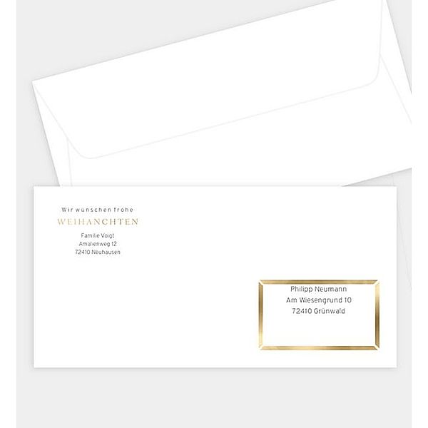 Briefumschlag Goldene Zeit, DIN lang Briefumschlag gerade (220 x 110mm)