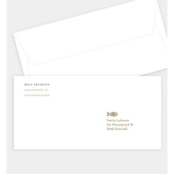 Briefumschlag Goldener Tag, DIN lang Briefumschlag gerade (220 x 110mm)