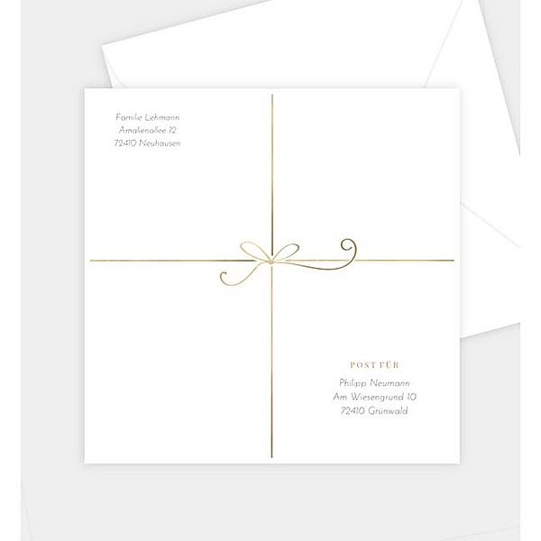 Briefumschlag Goldenes Geschenk · Crafty, Briefumschlag spitz (155 x 155mm)