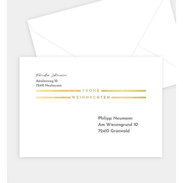 Briefumschlag Goldline · Crafty, C6 Briefumschlag spitz (162 x 114mm)