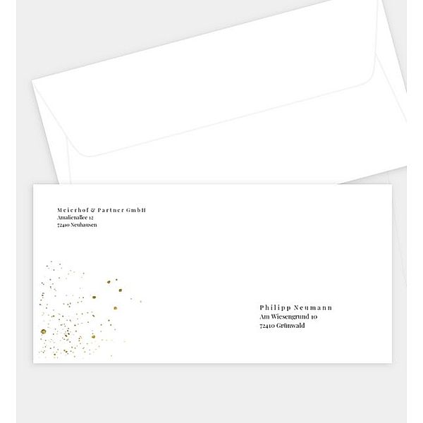 Briefumschlag Goldregen - Crafty, DIN lang Briefumschlag gerade (220 x 110mm)