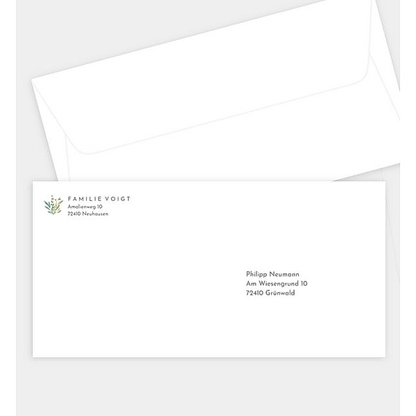 Briefumschlag Gottesliebe, DIN lang Briefumschlag gerade (220 x 110mm)