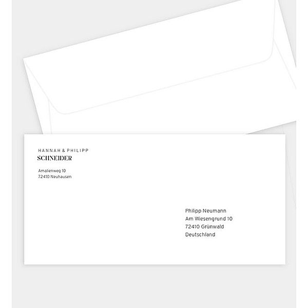 Briefumschlag Grace, DIN lang Briefumschlag gerade (220 x 110mm)