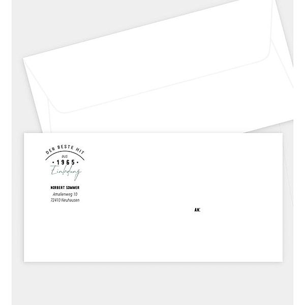 Briefumschlag Greatest Hit, DIN lang Briefumschlag gerade (220 x 110mm)