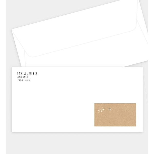 Briefumschlag Guter Start, DIN lang Briefumschlag gerade (220 x 110mm)